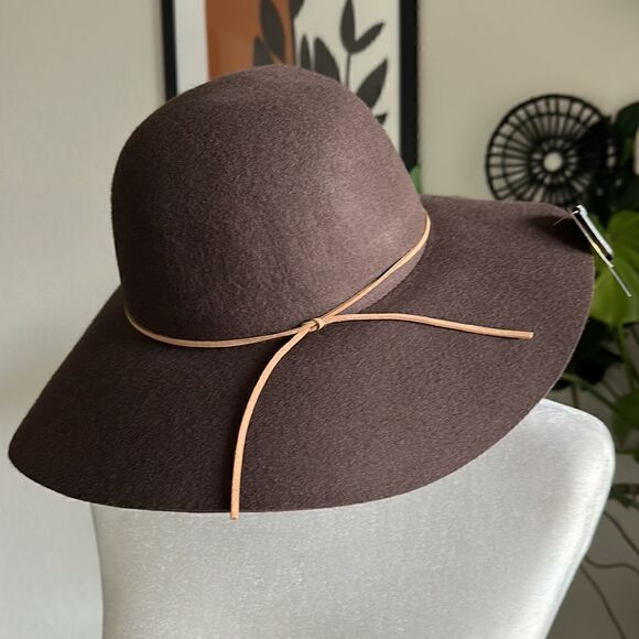 NWT Studio NYC 100% Wool Cowgirl Hat Brown Southern Western Ranch Warm Rustic - Picture 3 of 8